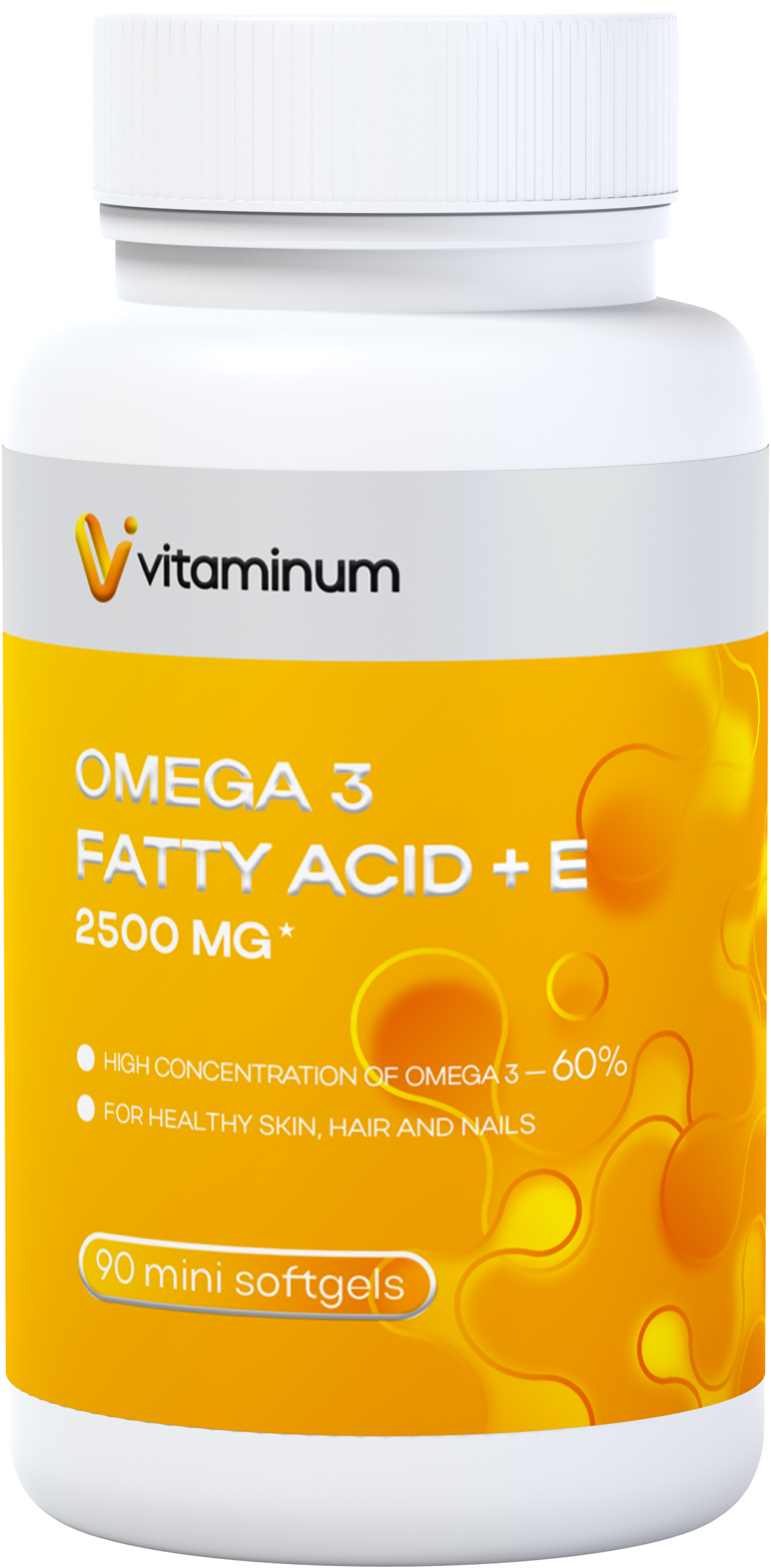  Vitaminum ОМЕГА 3 60% + витамин Е (2500 MG*) 90 капсул 700 мг   в Сарапуле