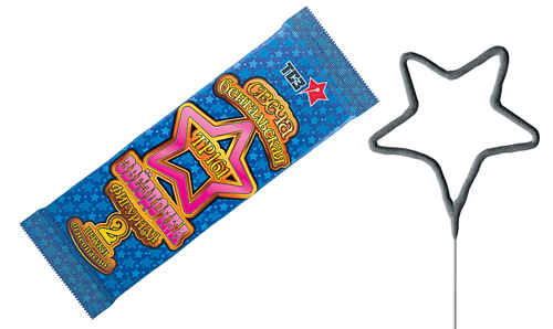  Бенгальские свечи фигурные 2 шт "Звездочка"  в Сарапуле